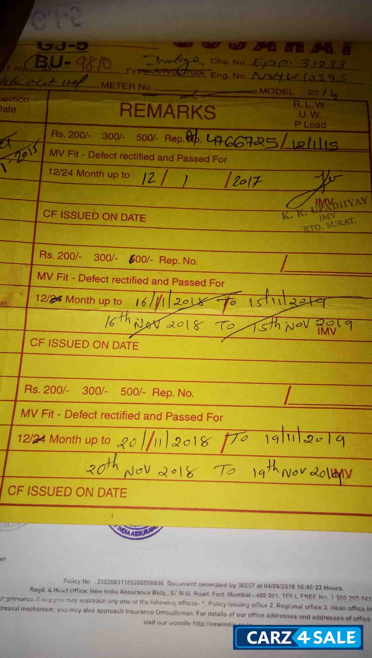 White Tata Indigo eCS LX CR4 BS-IV White Tata Indigo eCS LX CR4 BS-IV