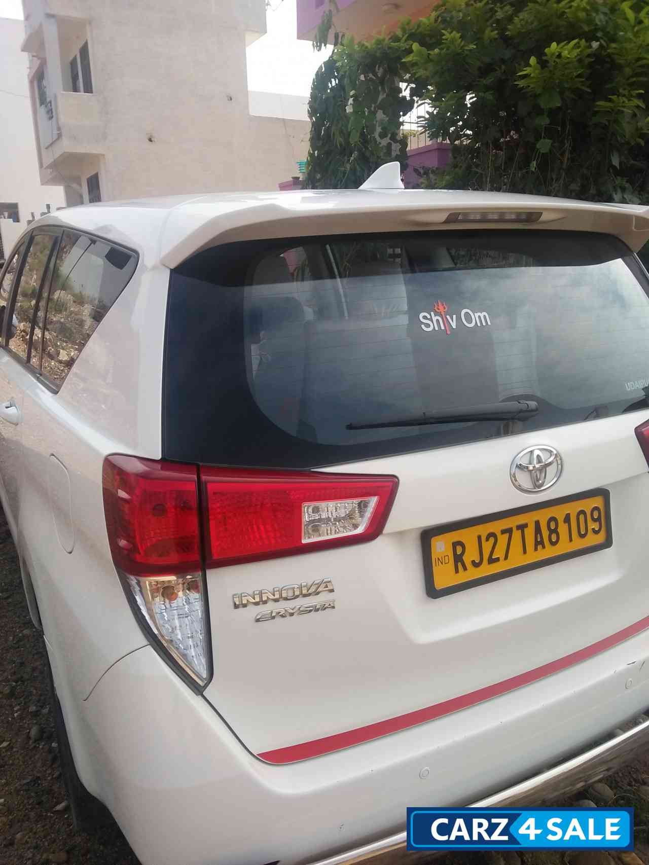 White Toyota Innova Crysta Diesel