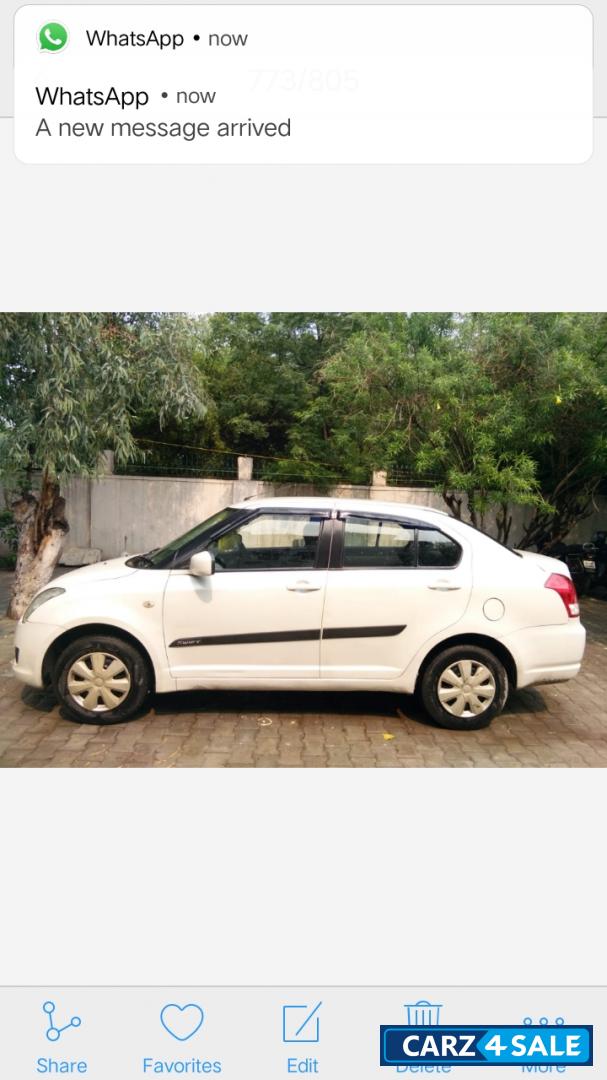 White Maruti Suzuki Dzire VXI Petrol