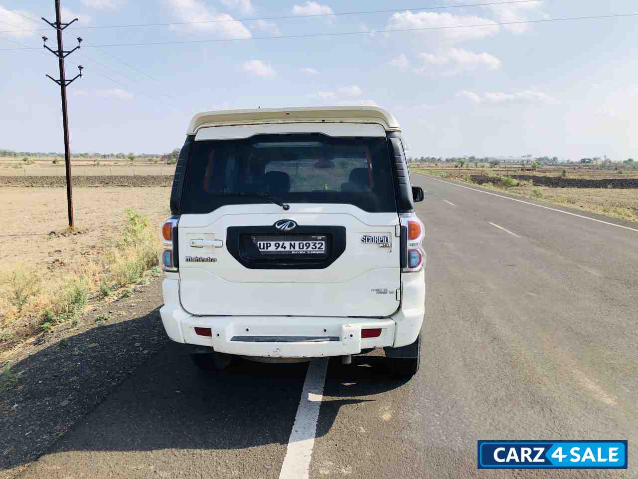 White Mahindra Scorpio S10 4WD