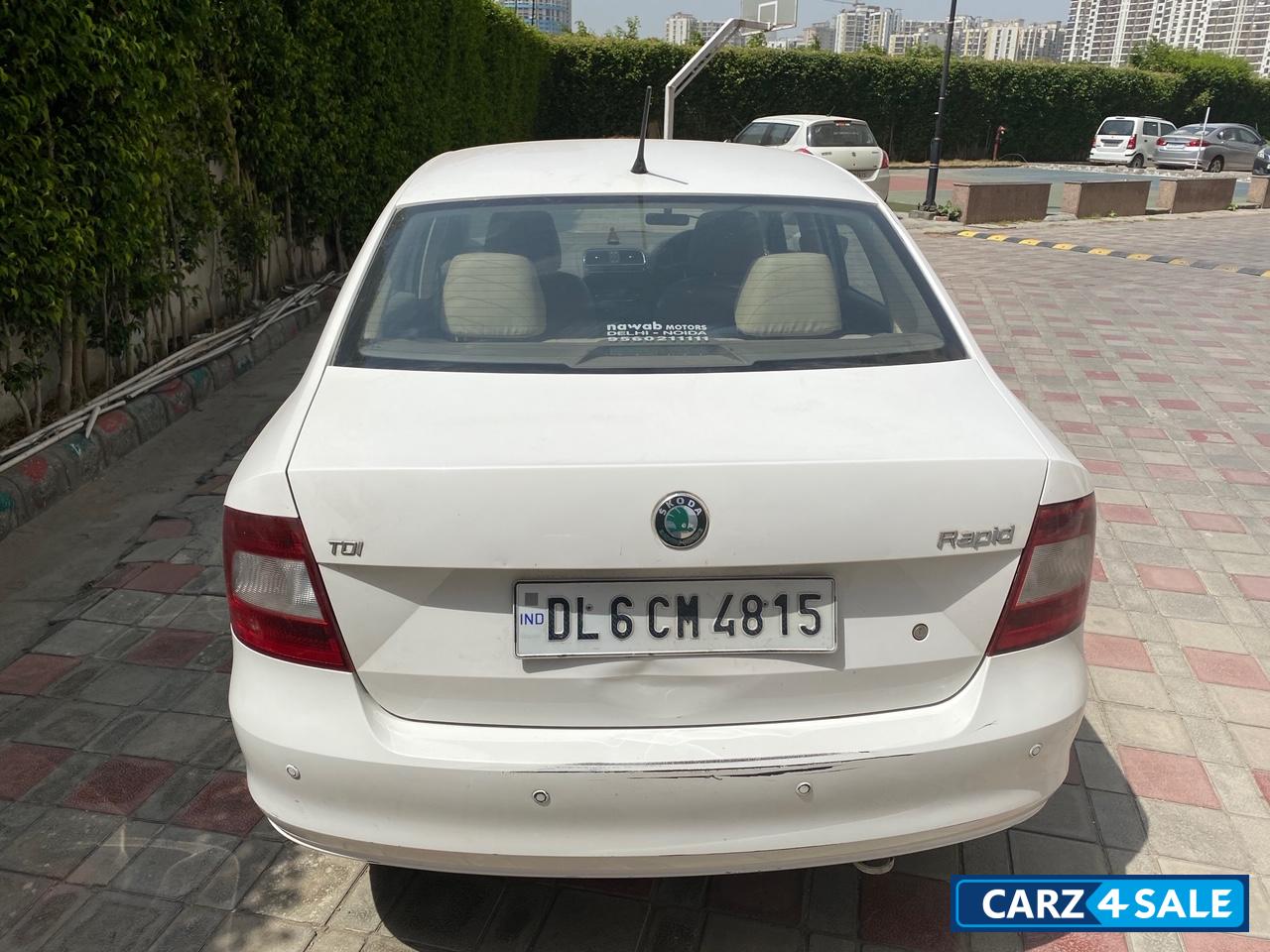 White Skoda Rapid Diesel
