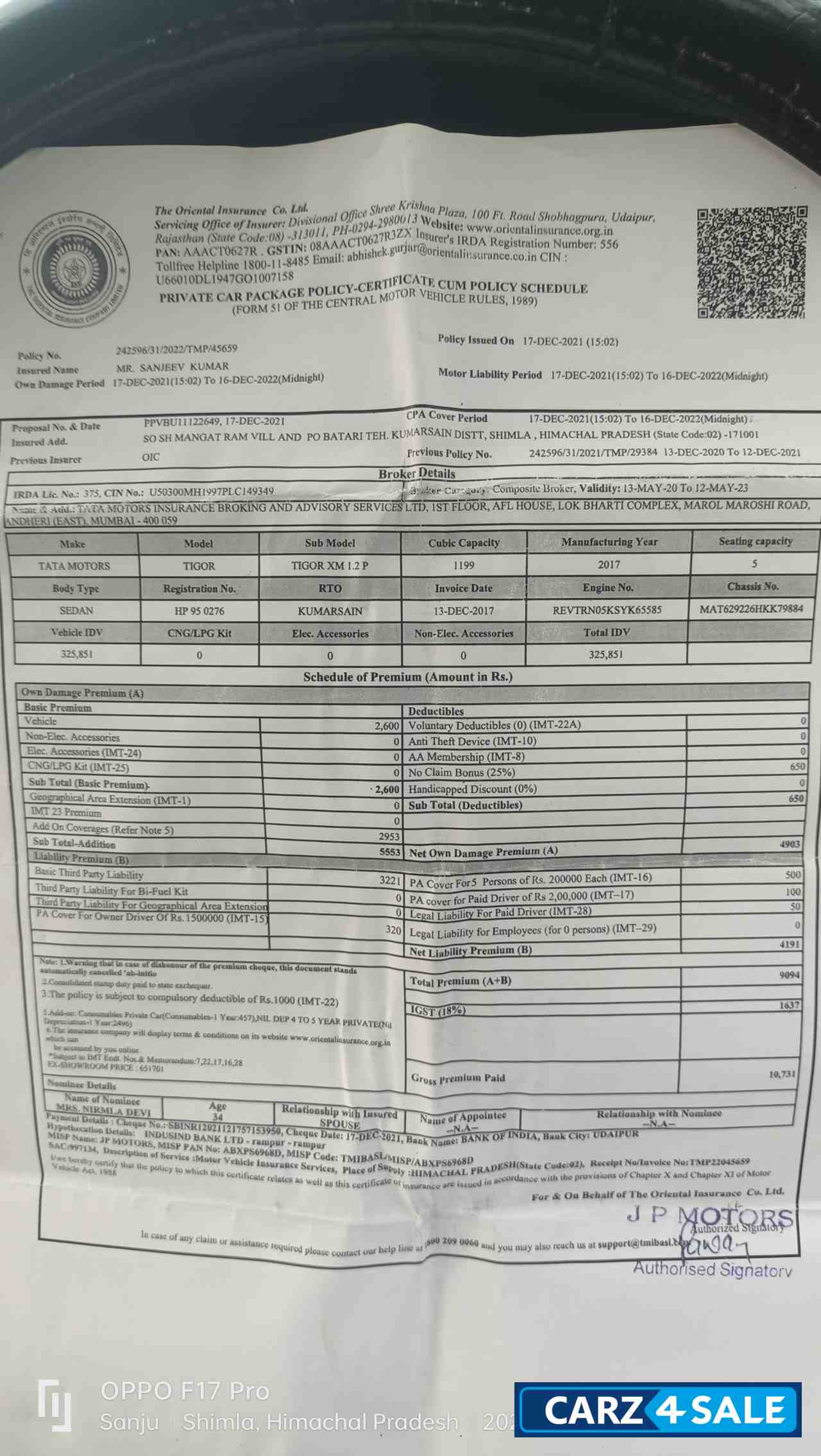 Tata Tigor XMA Petrol AMT Tata Tigor XMA Petrol AMT