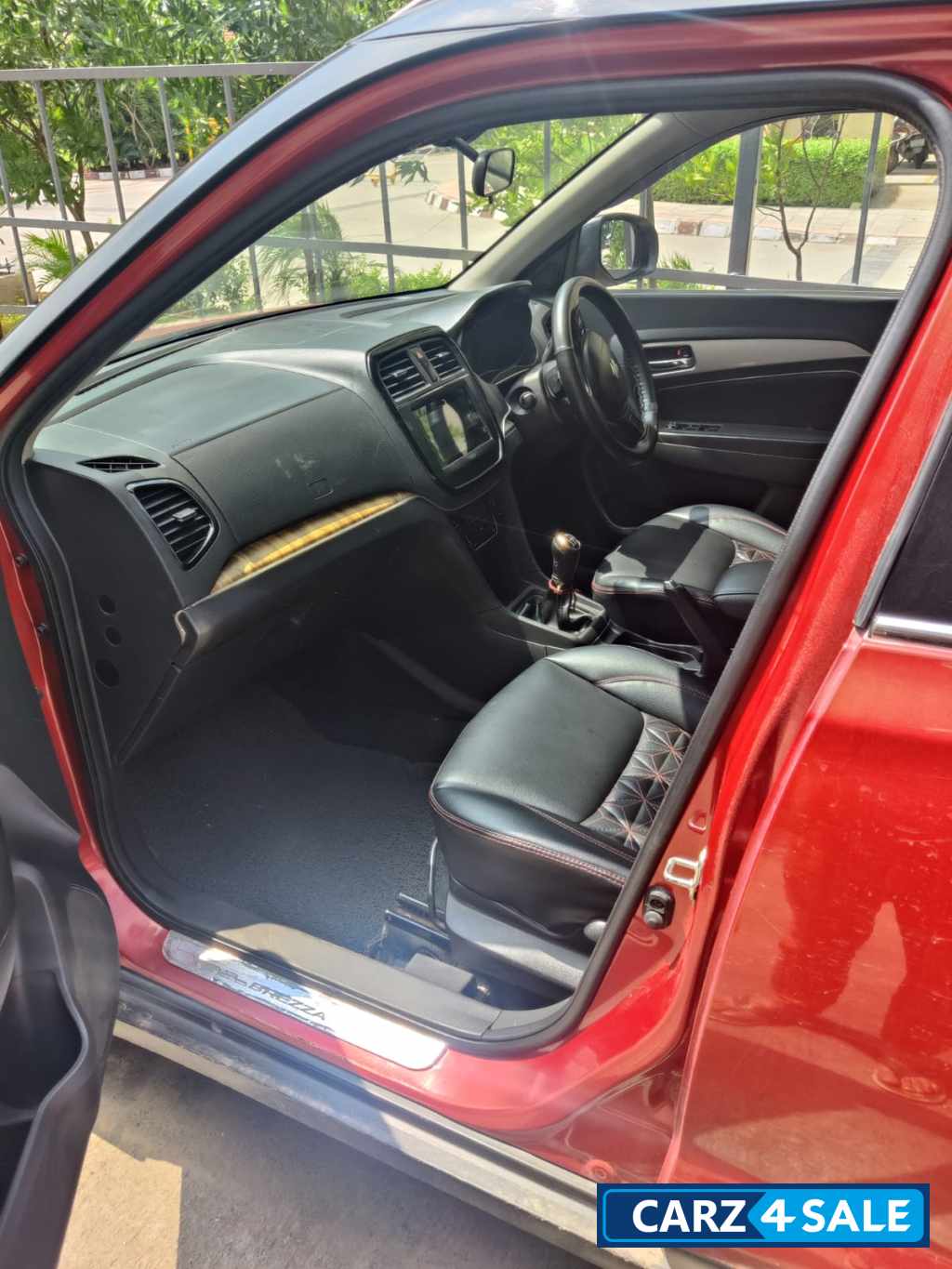 Red Maruti Suzuki Vitara Brezza Zdi plus dual tone