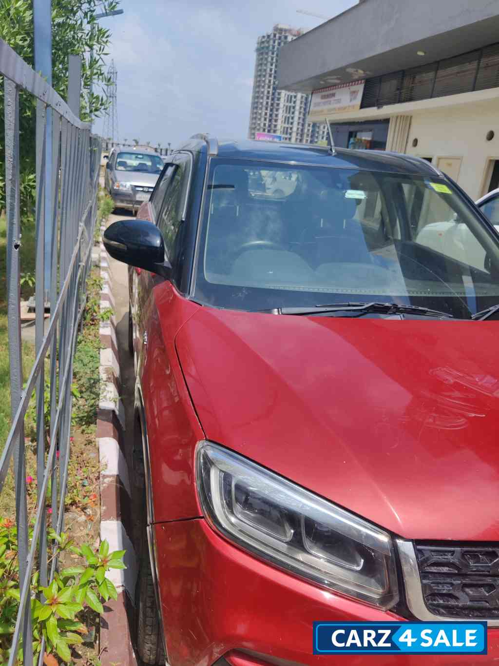 Red Maruti Suzuki Vitara Brezza Zdi+ dual tone