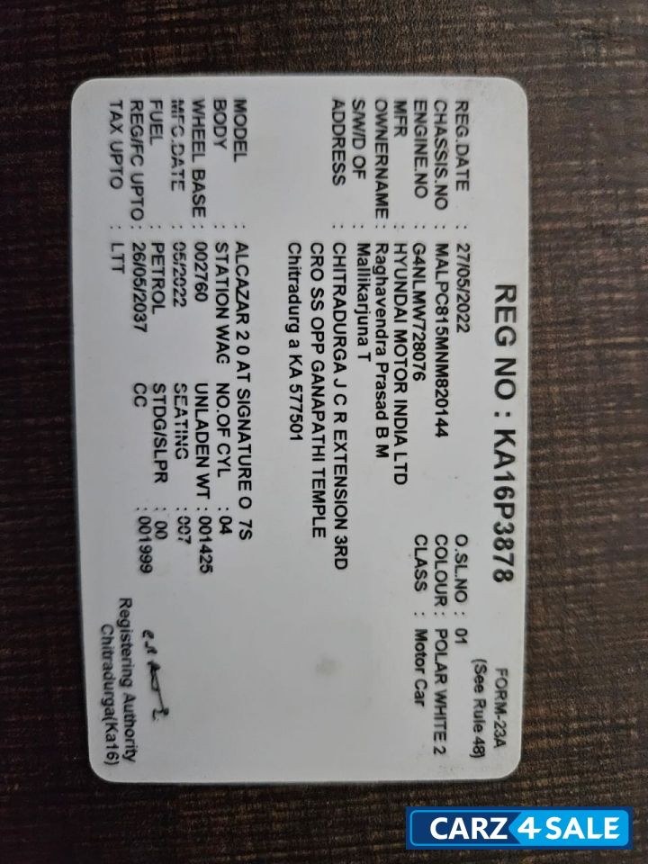 Hyundai Alcazar SIGNATURE O 2.0 7STR PETROL