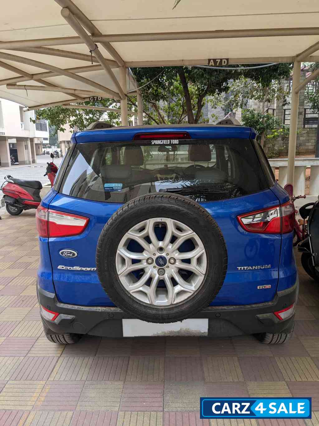 Blue Ford Ecosport Titanium 1.5 TDCi diesel