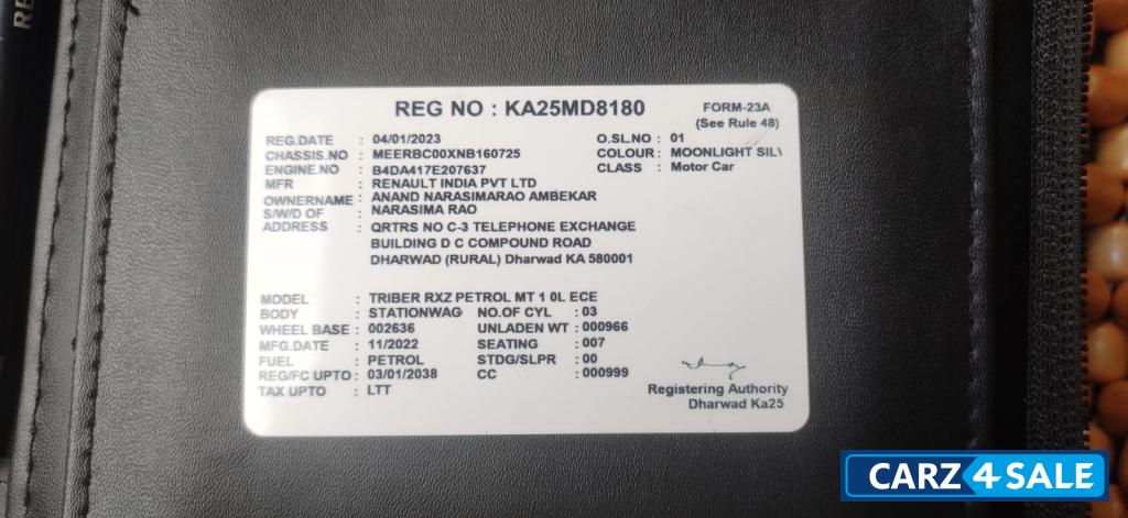 Renault Triber RXZ Petrol Renault Triber RXZ Petrol