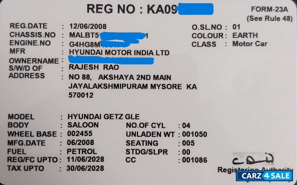 Earth Hyundai Getz Prime GLE 1.1