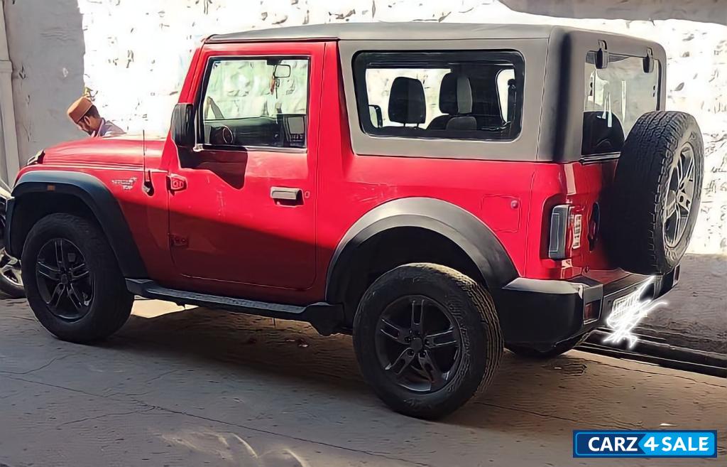 Red Mahindra Thar Petrol ,hard top,top model