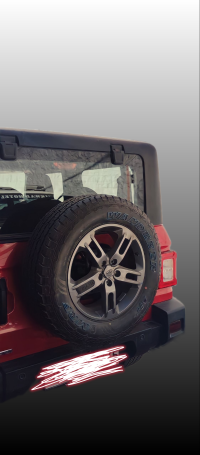 Red Mahindra Thar Petrol ,hard top,top model