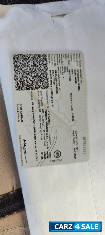 White Maruti Suzuki Dzire LDI