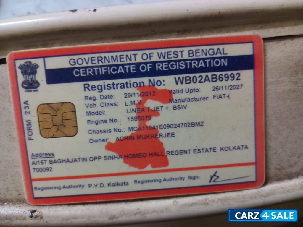 Metallic Gold Fiat Linea T JET PLUS