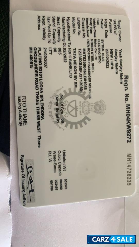 Tata Nexon xm ev model