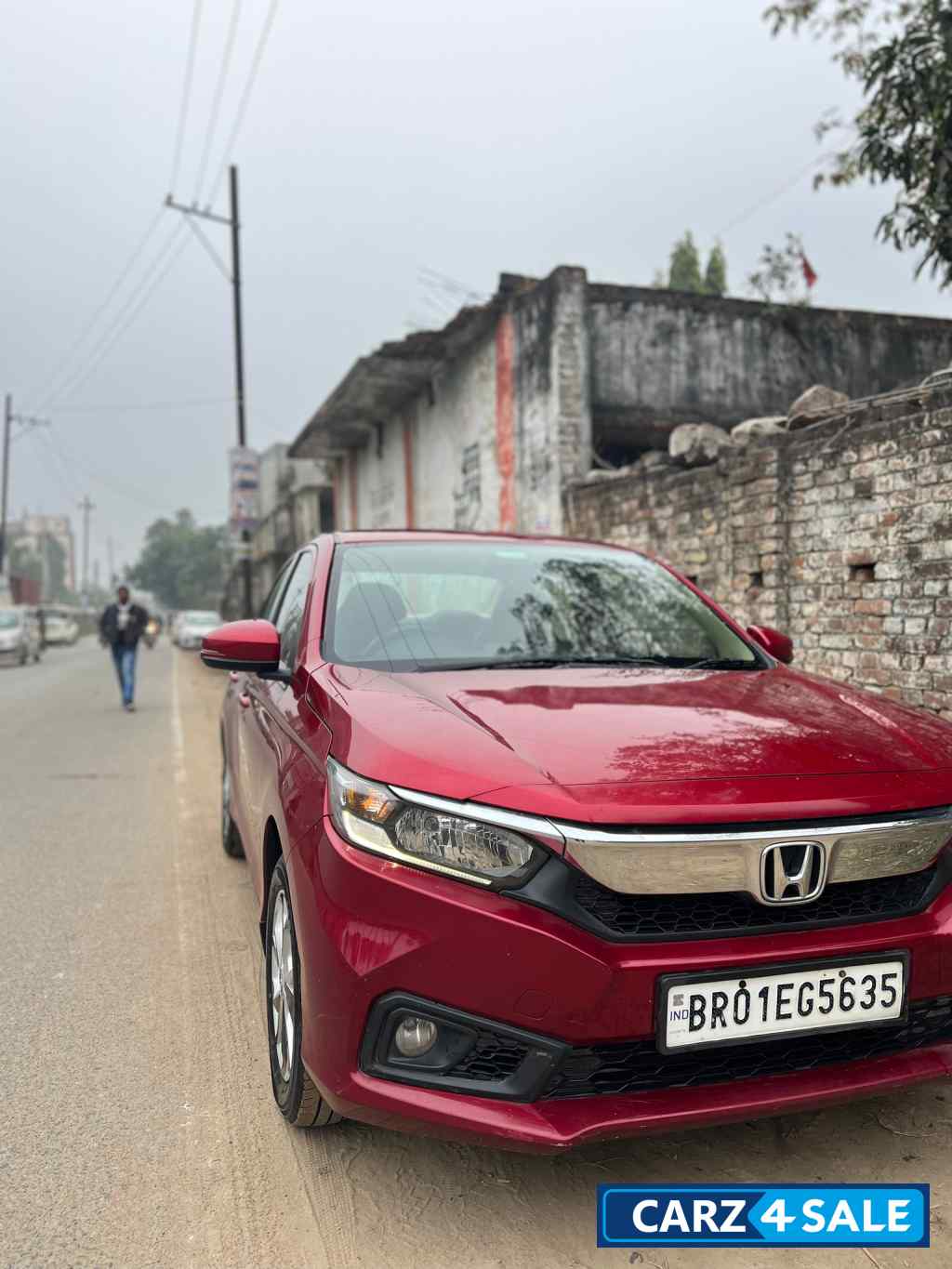 Red Honda Amaze Exclusive edition