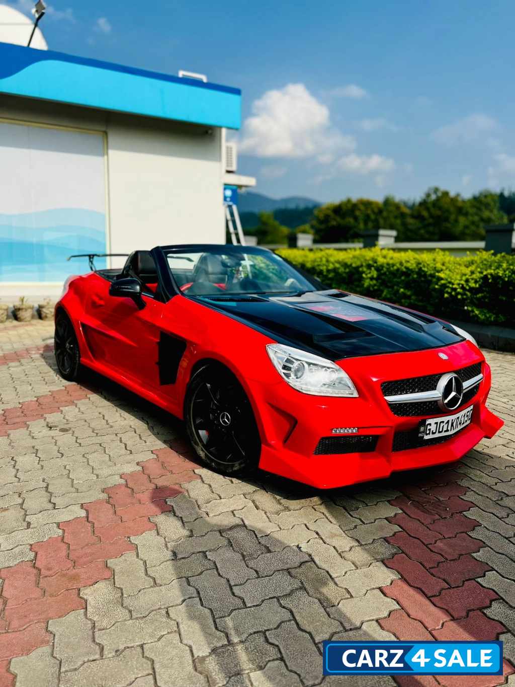 Red Mercedes-Benz SLK 350