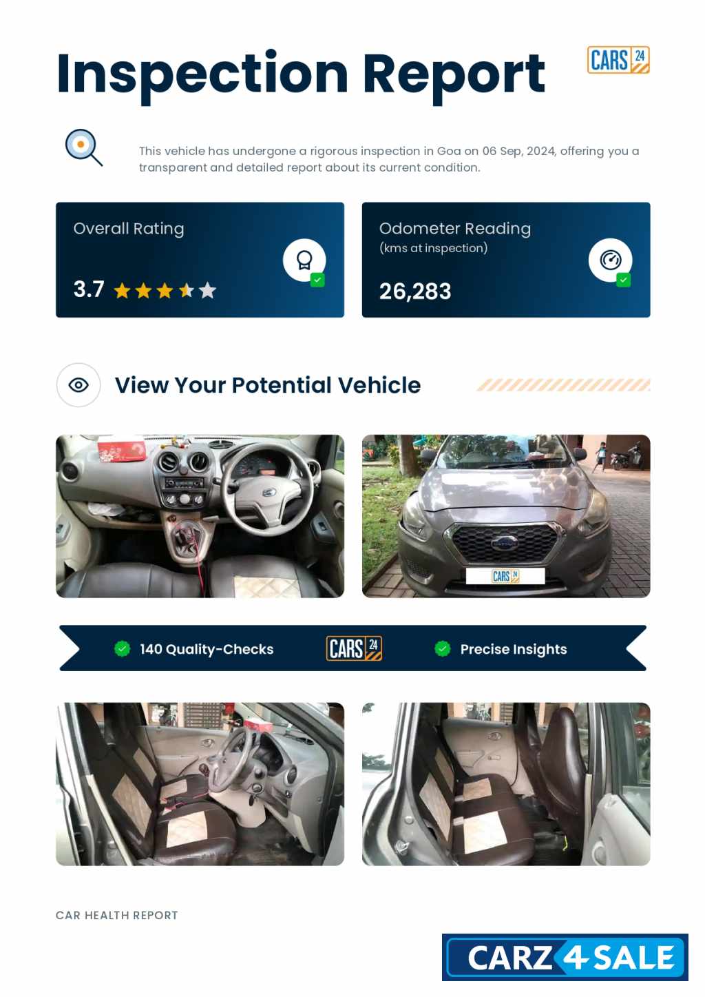 Bronze Grey Datsun Go Plus T ( O )