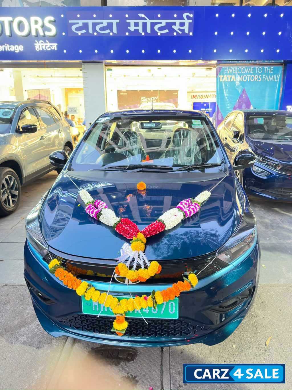 Teal Blue Tata Tiago EV MR