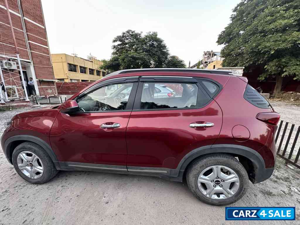 Maroon Red Kia Sonet HTX iMT Turbo Sunroof
