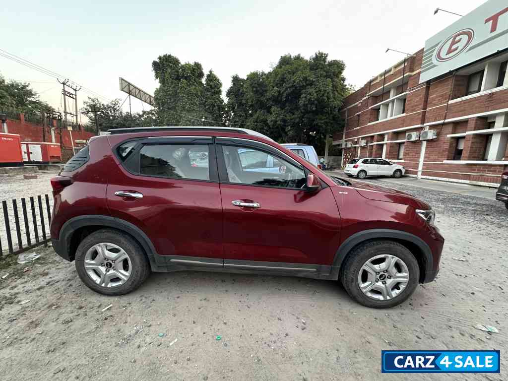 Maroon Red Kia Sonet HTX iMT Turbo Sunroof