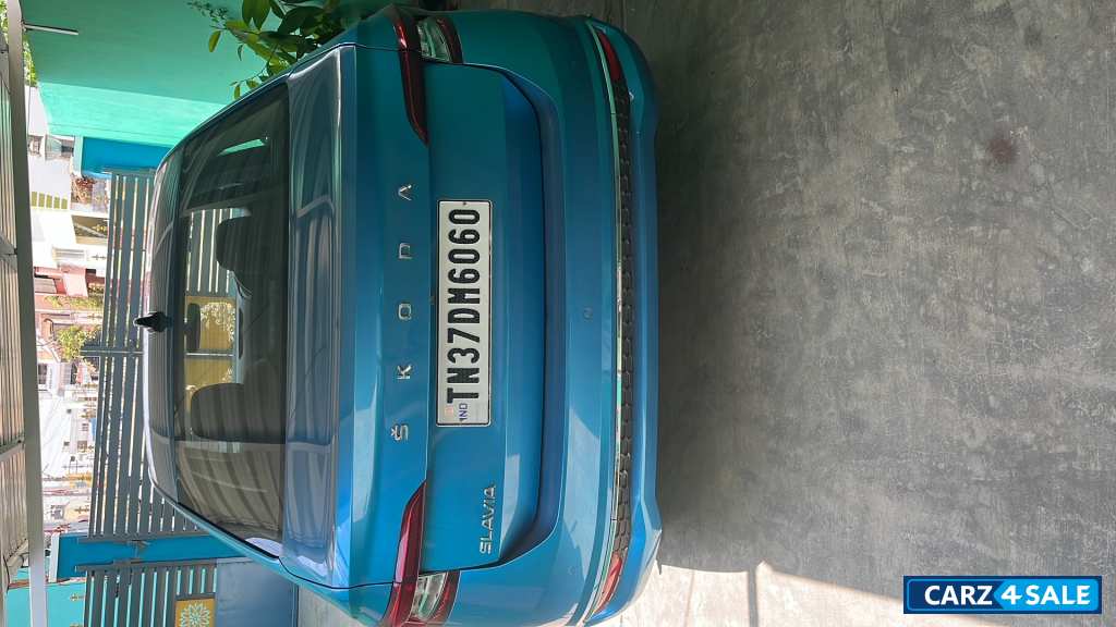 Blue Skoda Slavia Style 1.0 TSI AT