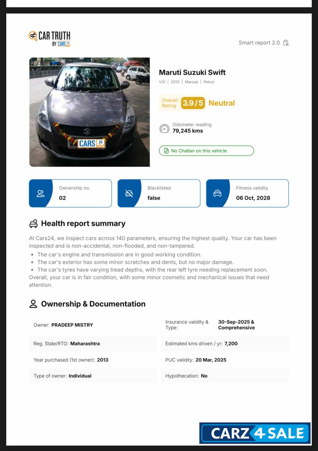 Maruti Suzuki Swift Vxi