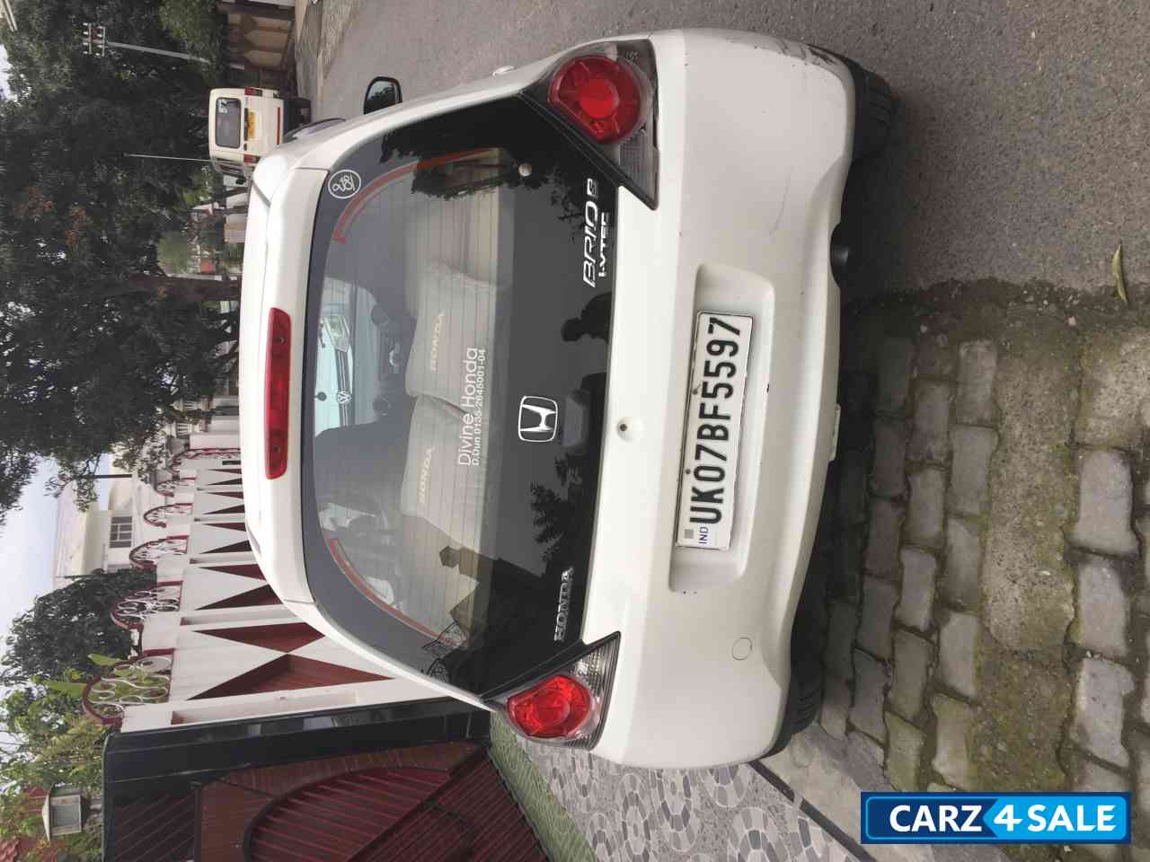White Honda Brio
