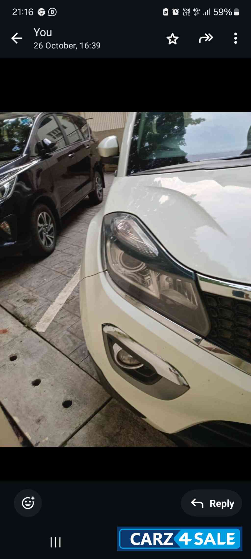 White Tata Nexon Xza