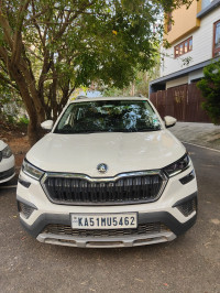 White Skoda Kushaq Ambition