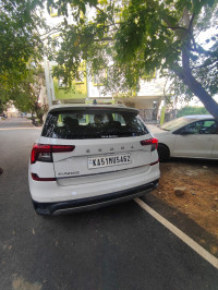 White Skoda Kushaq Ambition