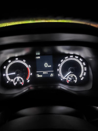 White Skoda Kushaq Ambition