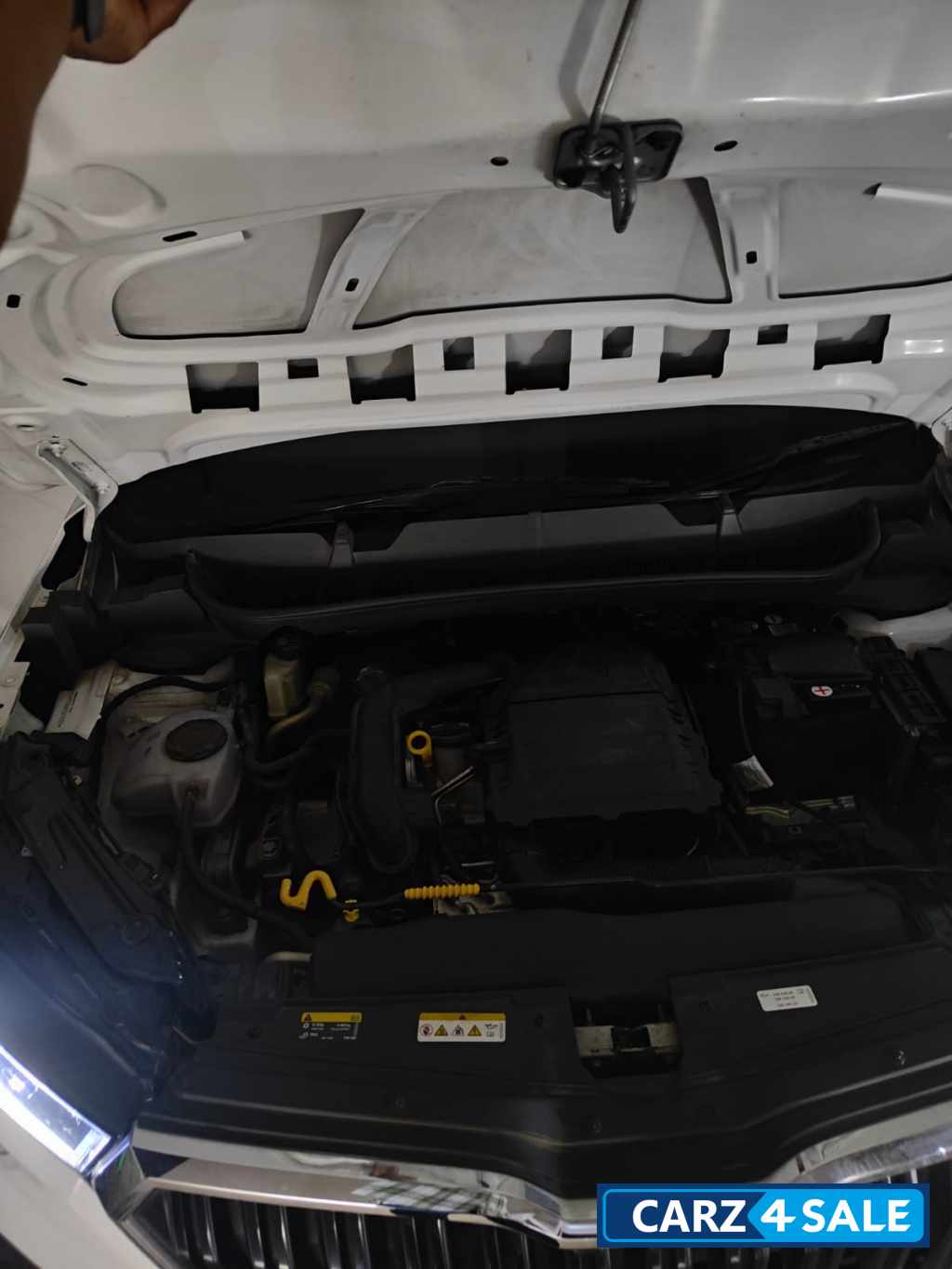 White Skoda Kushaq Ambition