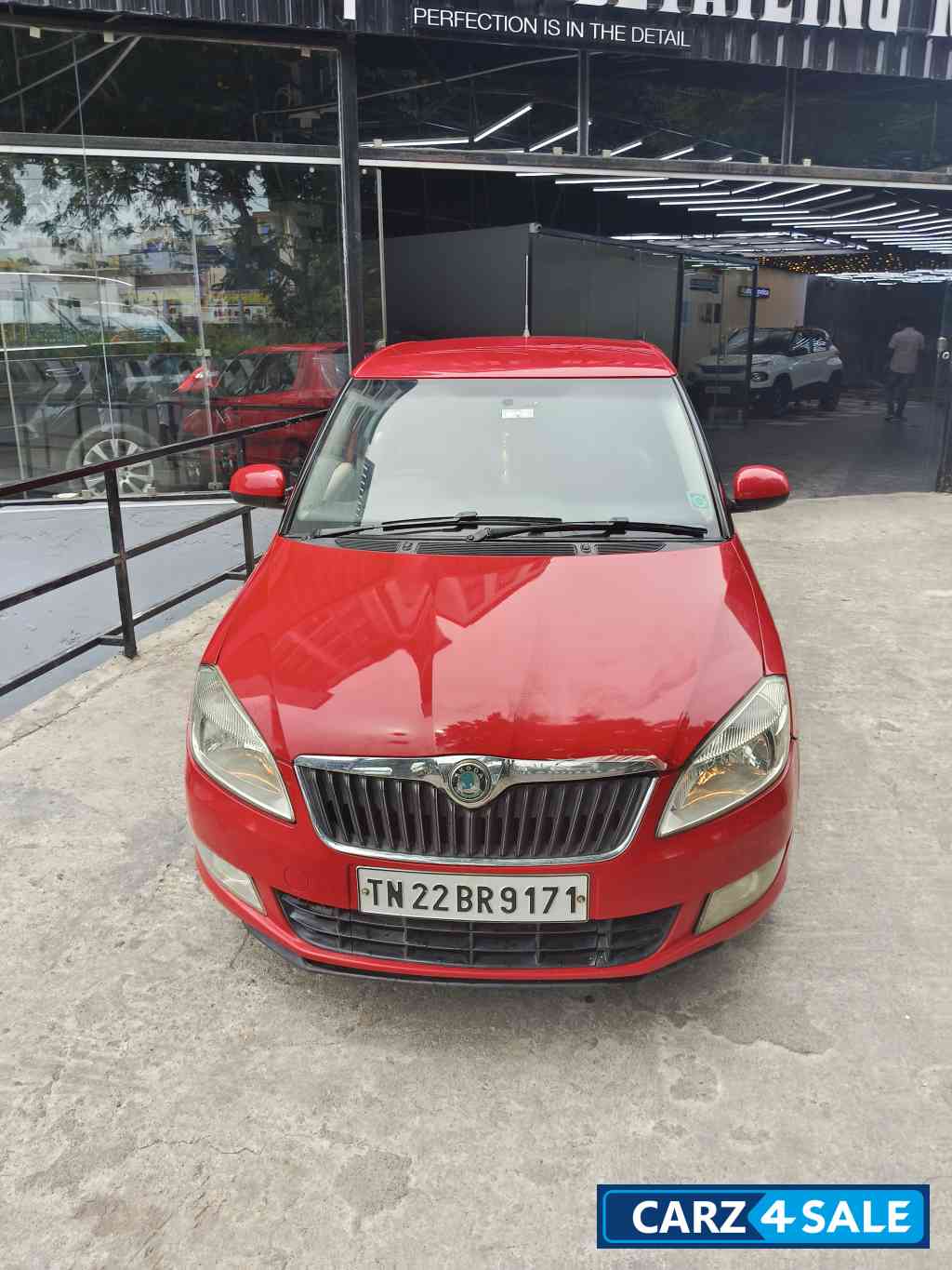 Red Skoda Fabia 1.6L