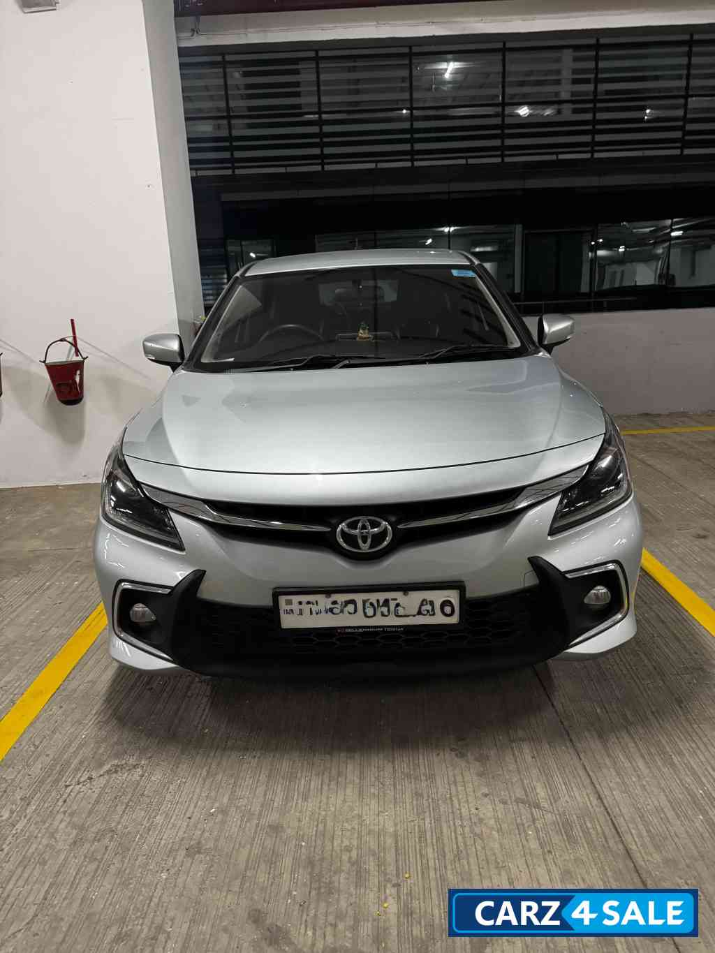 Silver Toyota Glanza G hybrid