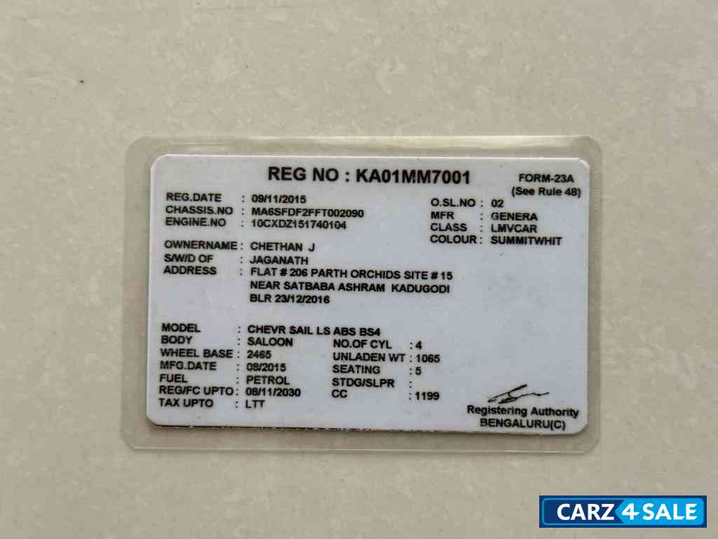 Chevrolet Sail 1.2 LS ABS Chevrolet Sail 1.2 LS ABS