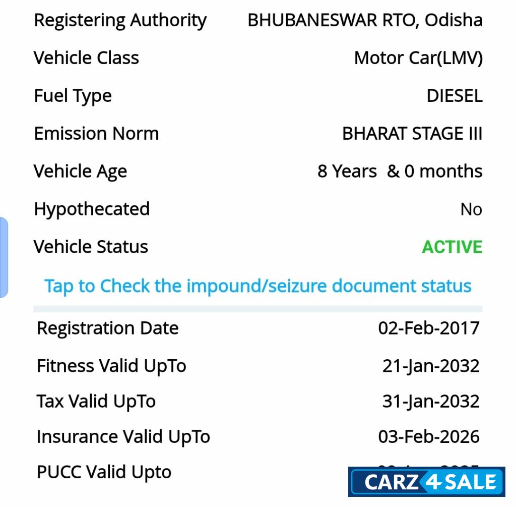 Maruti Suzuki Dzire VDI