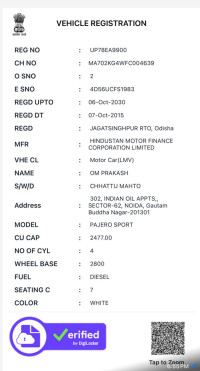 White Mitsubishi Pajero Sports