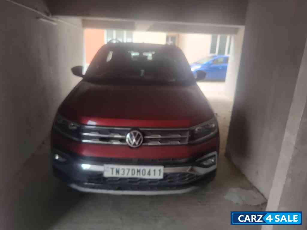 Red Volkswagen Taigun Topline MT