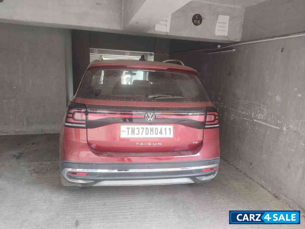 Red Volkswagen Taigun Topline MT