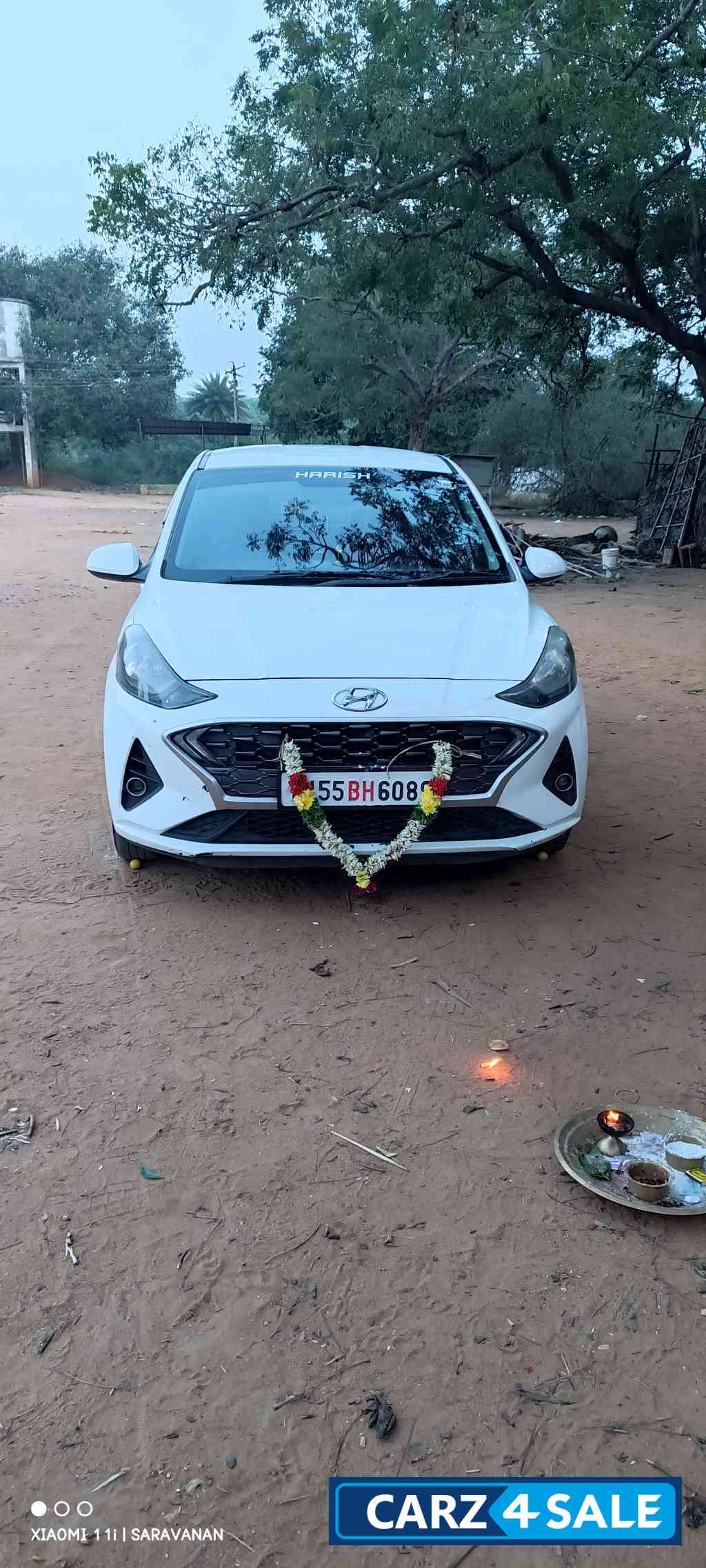 White Hyundai Aura Crdi s
