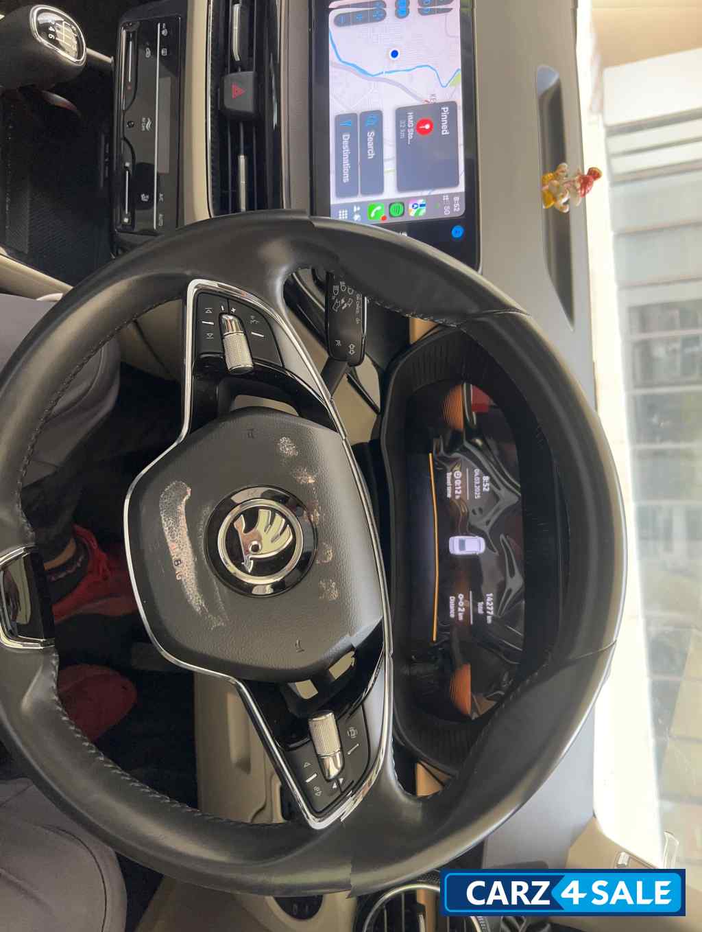 White Skoda Slavia Petrol