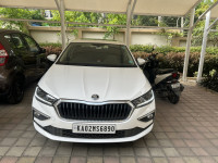 White Skoda Slavia Petrol