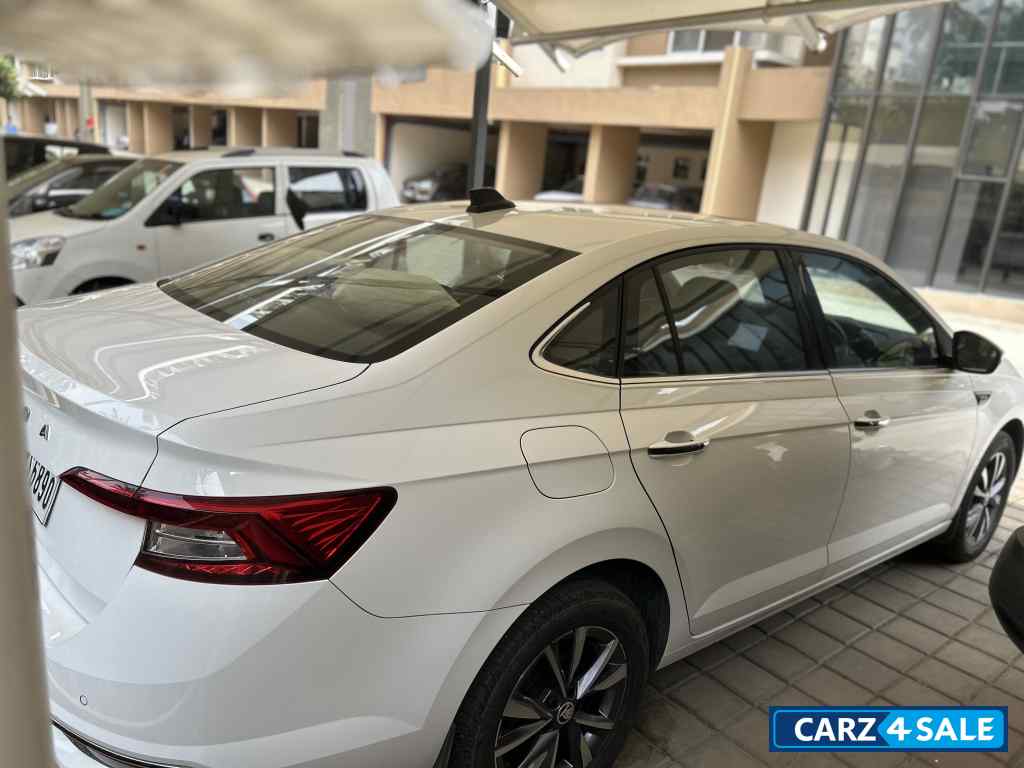 White Skoda Slavia Petrol