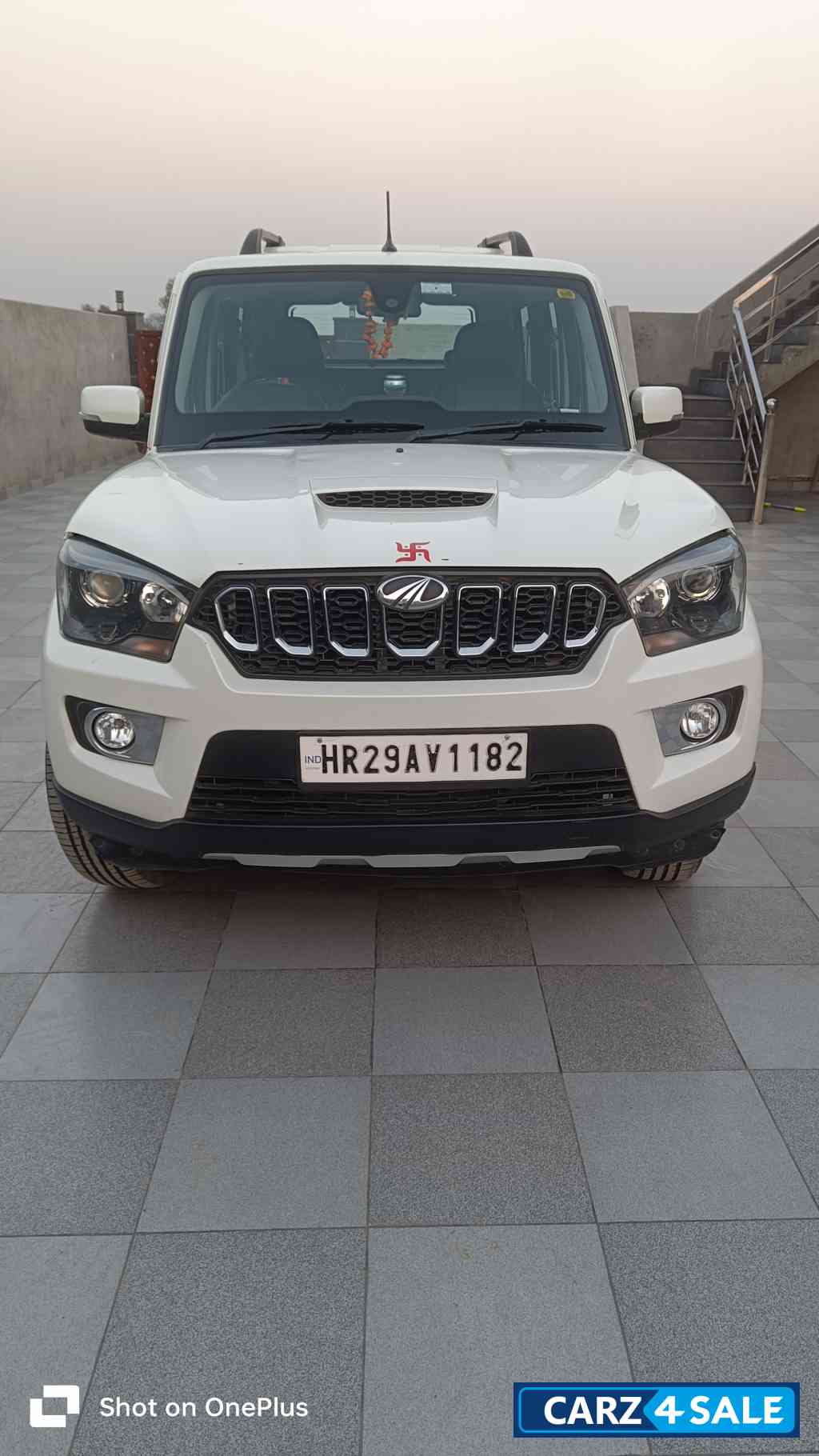 Pearl White Mahindra Scorpio S11 2WD BS 6