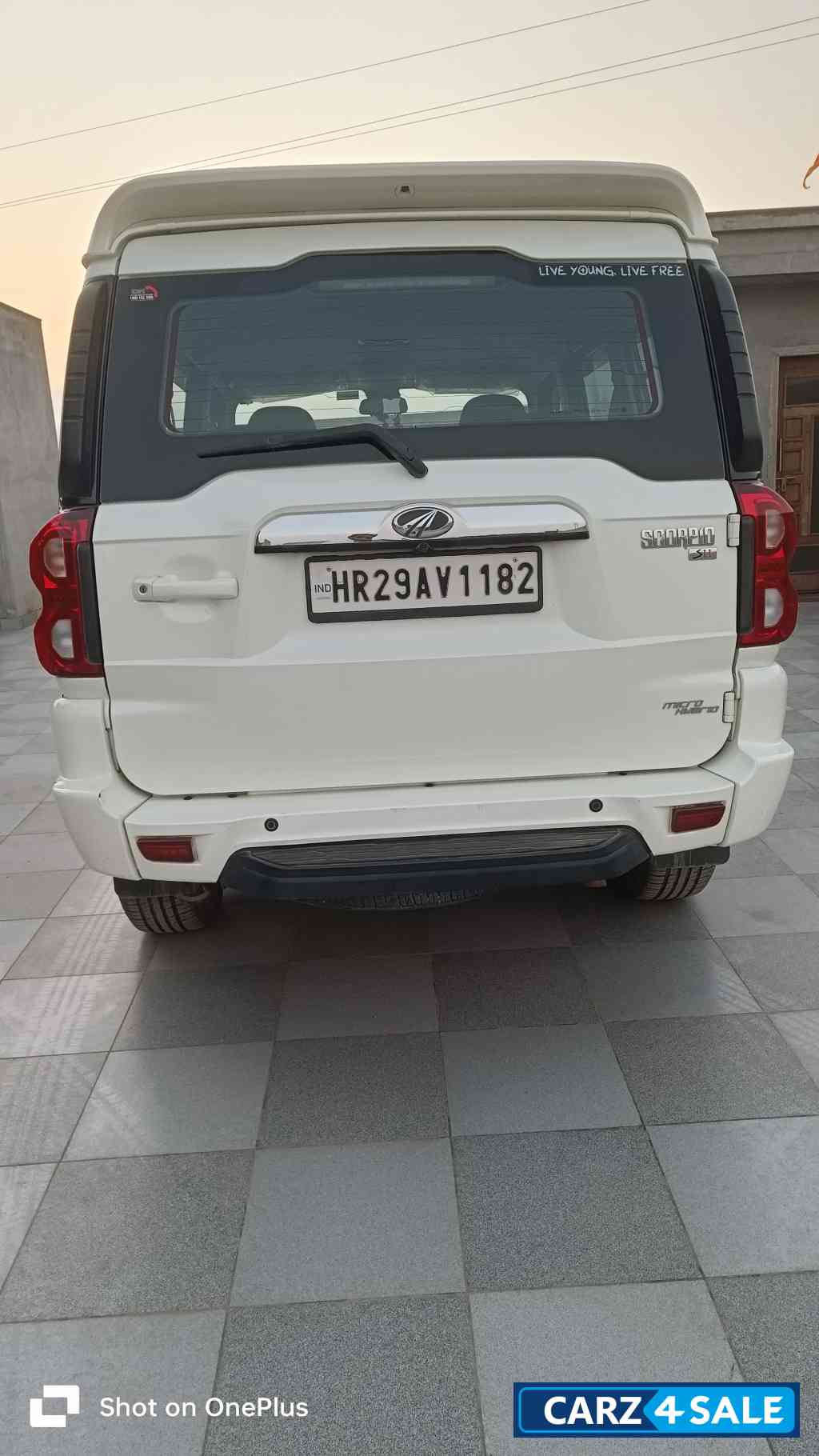 Pearl White Mahindra Scorpio S11 2WD BS 6