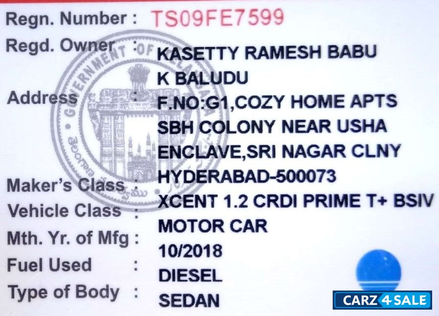 Hyundai Xcent 1.2 crdi bs4