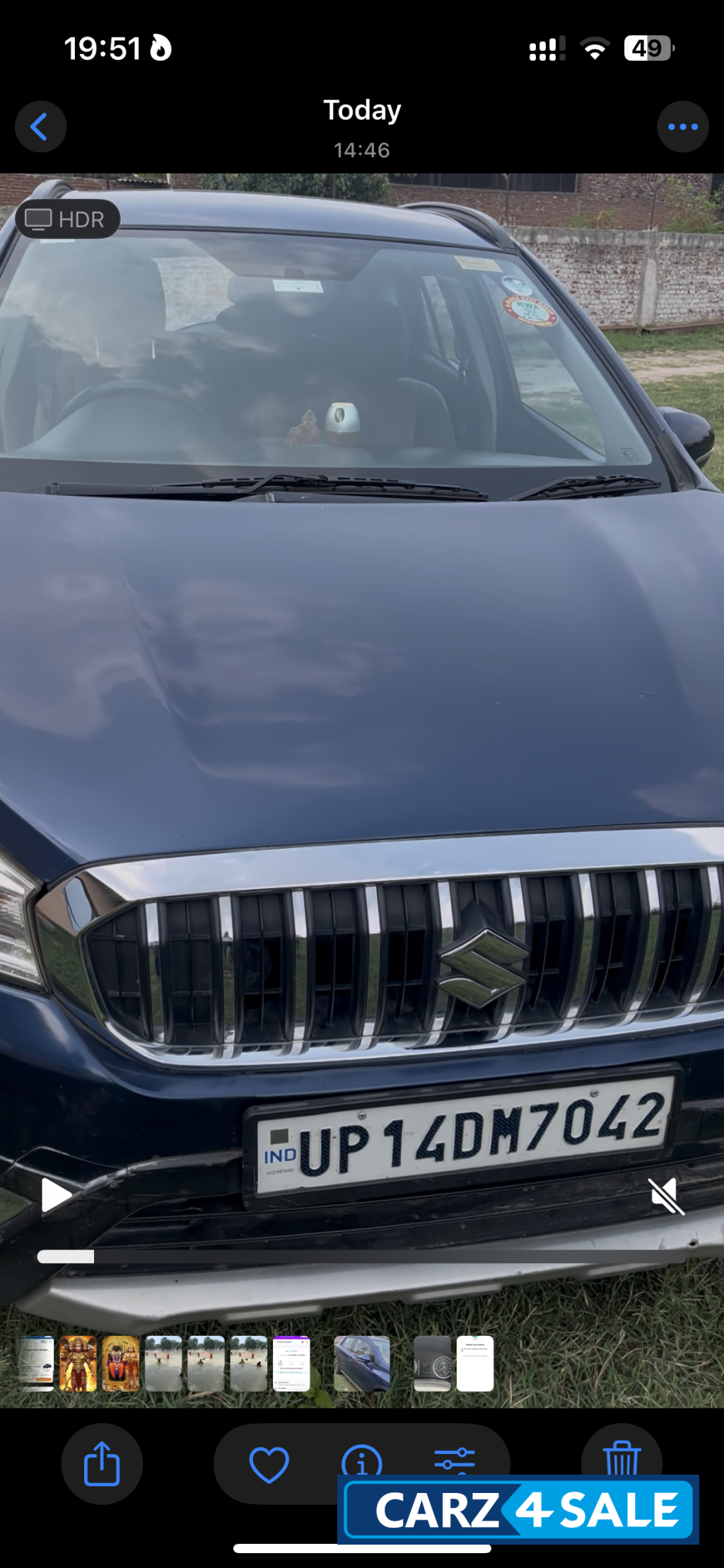 Blue Maruti Suzuki S-Cross Zeta 1.3