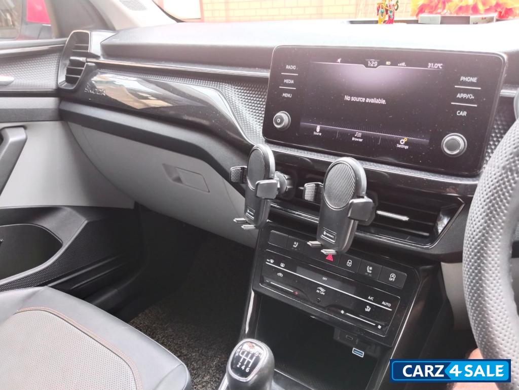 Red Skoda Kushaq petrol Red Skoda Kushaq petrol