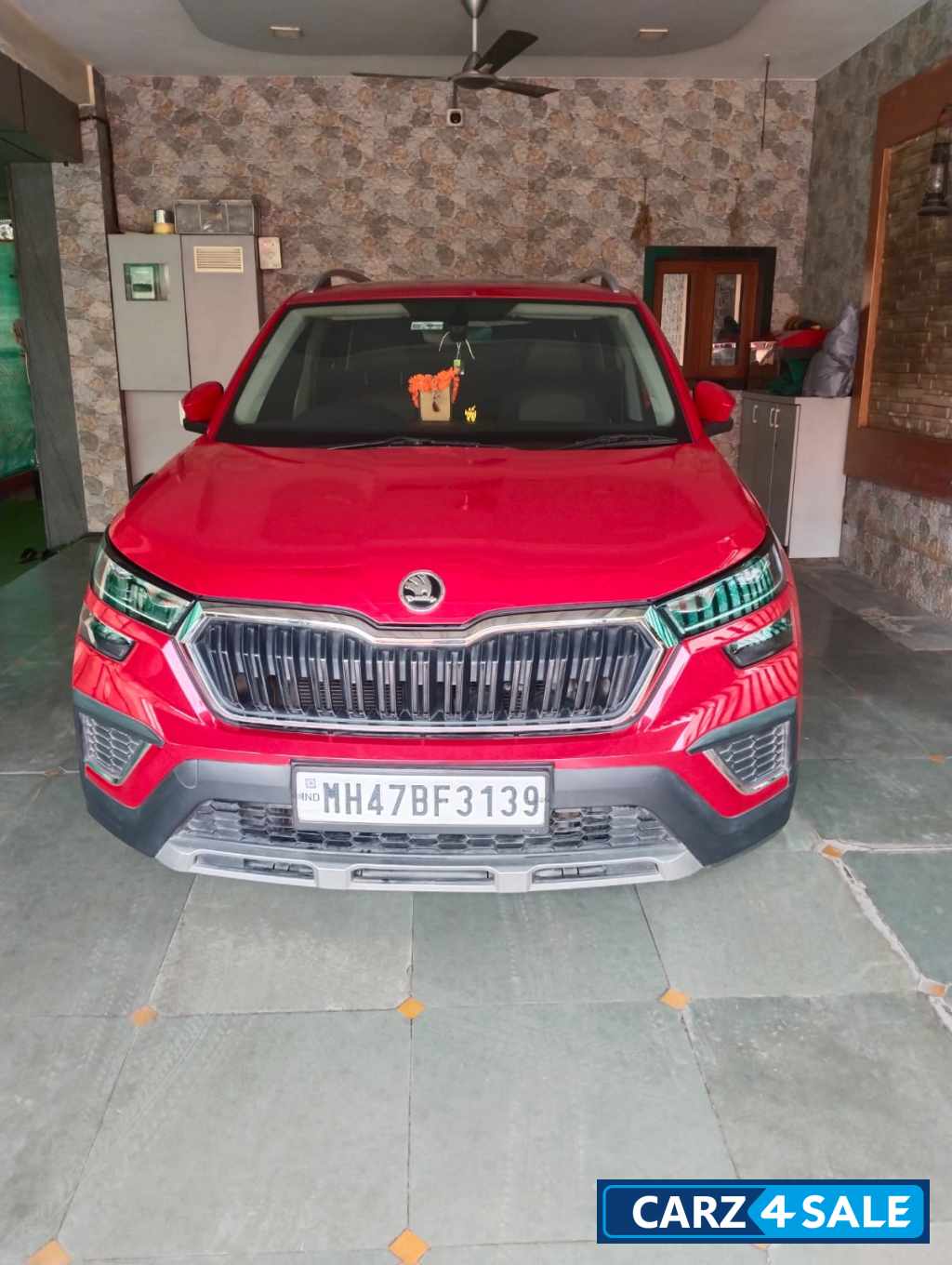 Red Skoda Kushaq petrol Red Skoda Kushaq petrol