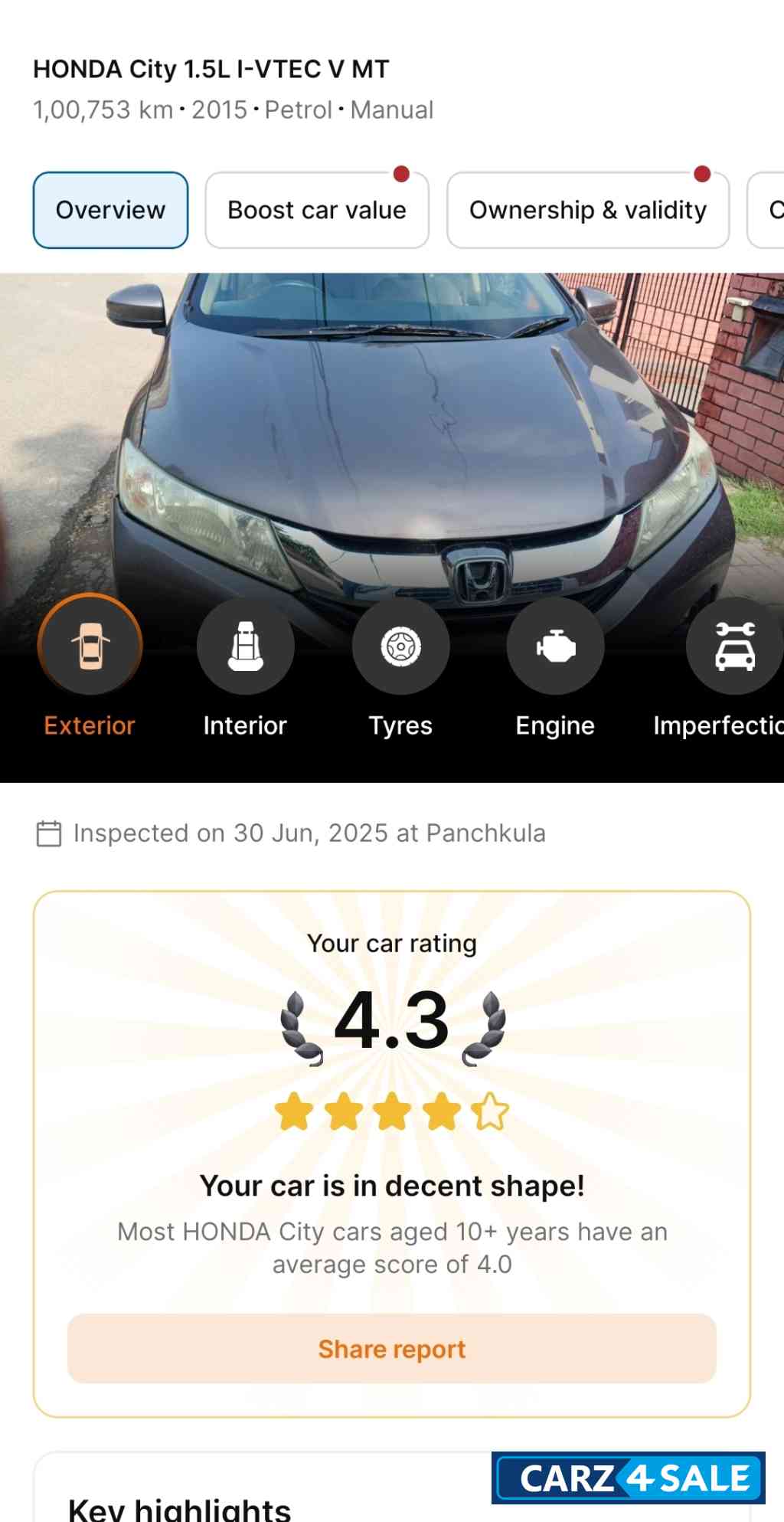 Honda City V Manual Transmission