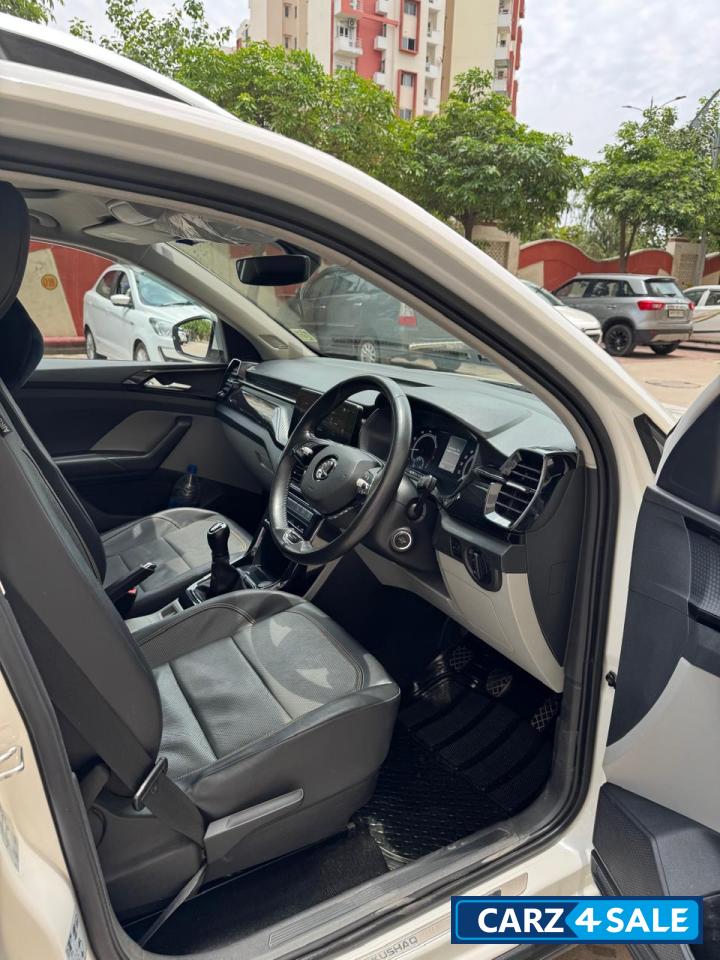 White Skoda Kushaq Anniversary edition